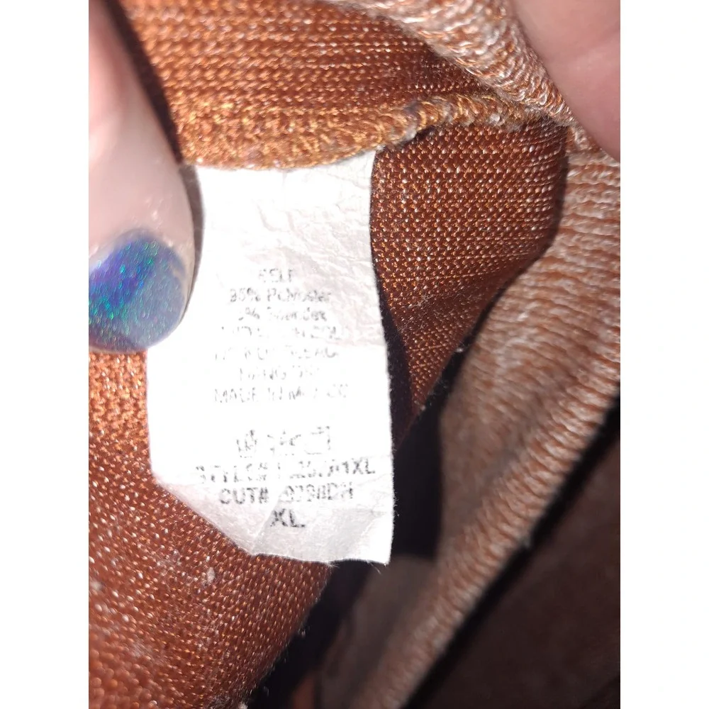 White Birch Orange Marled 1/4 Zip Hoodie Sweatshirt Size‎ XL
